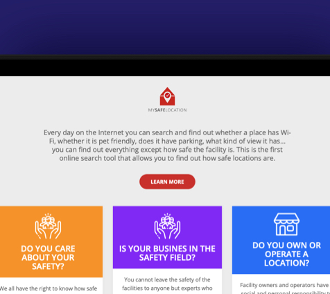 Website project My Safe location