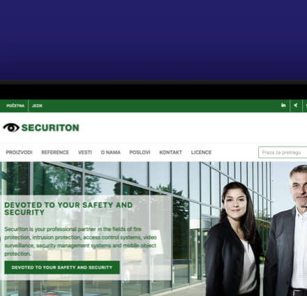 Website project for the client Securiton